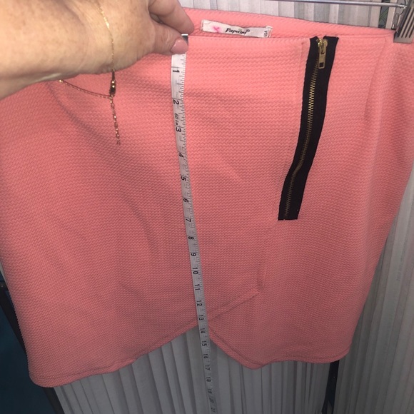 Papaya Wrap Mini Skirt w zipper accent  CLX14 - Picture 5 of 5
